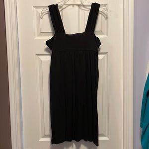 Short black dress with shelf bra